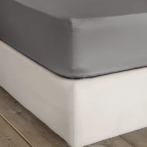 Σεντόνι Μονό με Λάστιχο Superior Satin - Shadow Gray