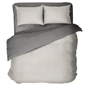 Παπλωματοθήκη Γίγας Colors - Oat Beige / Midnight Gray